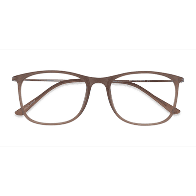 Unisex s rectangle Matte Cinnamon Plastic, Metal Prescription eyeglasses - Eyebuydirect s Hurricane
