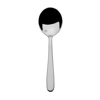 Mikasa Hospitality 5275879 6 1/10" Bouillon Spoon with 18/10 Stainless Grade, City Limit Pattern, Silver, Case of 12