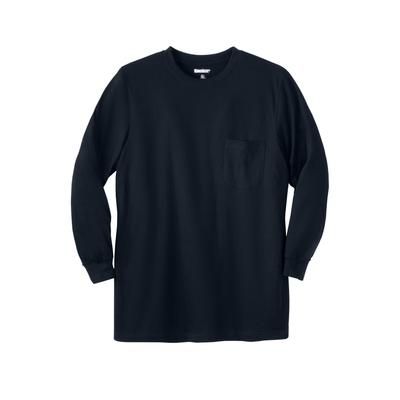 Men's Big & Tall The Ultra-Light Comfort Long-Sleeve Tee by KingSize in Black (Size 9XL)