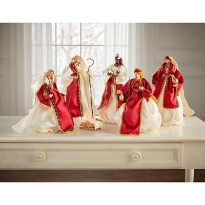 12"H Tabletop Nativity Scene, Set of 6 by BrylaneHome in Multi