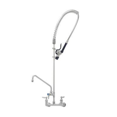 T&S S-0133-A12-BJ 37 9/16"H Wall Mount Pre Rinse Faucet - 1.07 GPM, Base with Nozzle, Stainless Steel