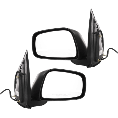 2016 Nissan Frontier Driver and Passenger Side Mirrors, Power, Non-Heated, Manual Folding, Textured Black