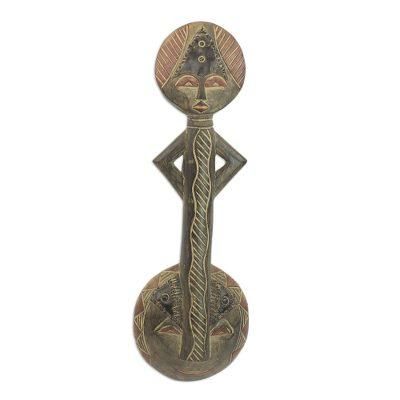 Akan wood mask, 'Progress' - Wood Mask from Africa