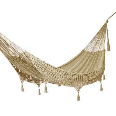Mirage in Grey,'Hand Woven Grey Cotton Hammock (Double)'