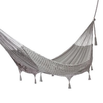 Mirage in Grey,'All Cotton Rope Hammock in Grey (Triple)'