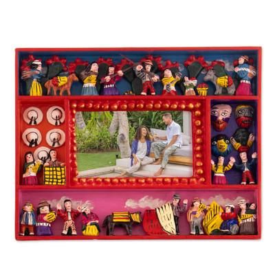 'Tuna Harvest' - Collectible Folk Art Wood Retablo Photo Frame