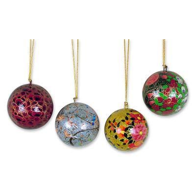 medium) - Collectible Christmas Papier Mache Bird Ornaments