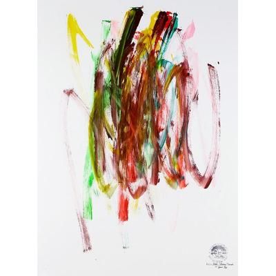The Artistry Jungle,'Brown and Multicolored Painting by an Elephant Artist'