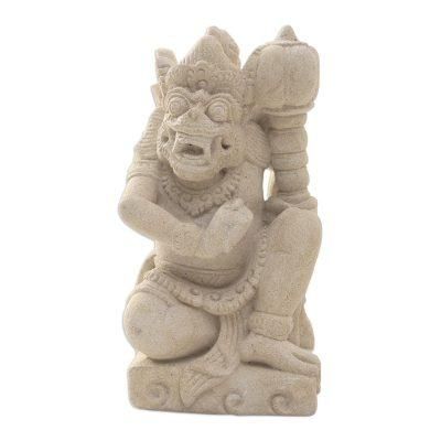 General Hanoman,'Handcrafted Balinese Sandstone Statuette'
