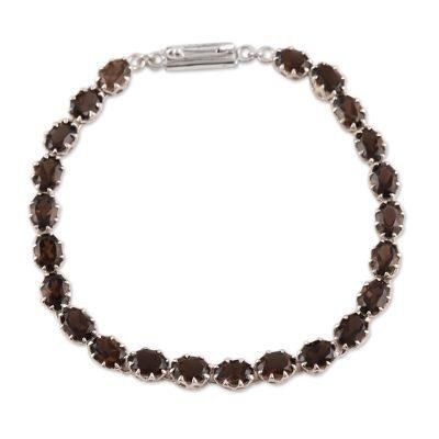 Evening Mist,'Smoky quartz tennis bracelet'