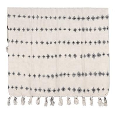 Diamond Waves,'Tie-Dye Cotton Slub Throw from India'