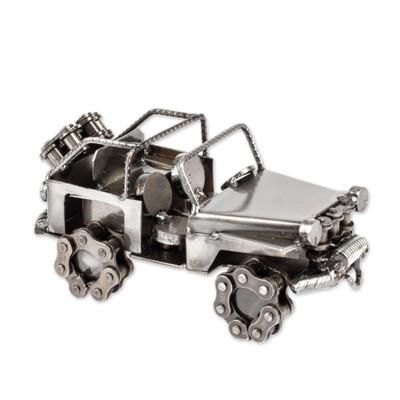 Rustic Jeep,'Recycled Auto Parts Rustic Jeep Sculpture'