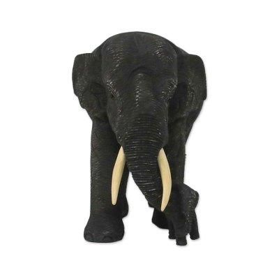 Heading Home,'Teak Wood Elephant Statuette from Thailand'