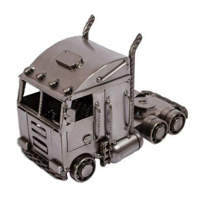 Rustic Truck,'Eco-Friendly Recycled Metal Semi Truck Sculpture'