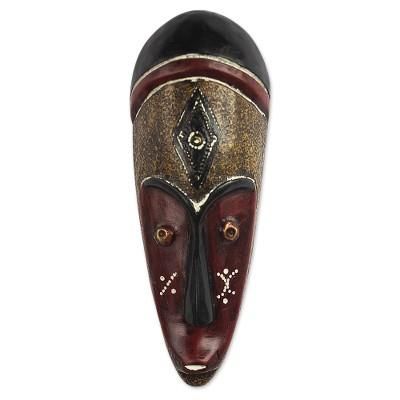 Jendayi,'West African Hand Crafted Sese Wood Mask'