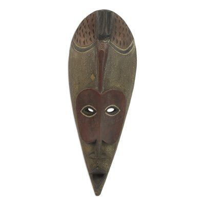 Ghanaian wood mask, 'Small Bird'