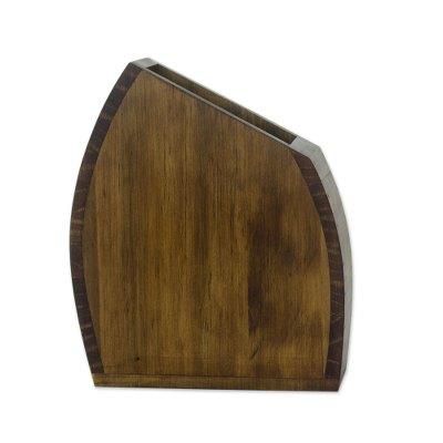 Wood decorative vase, 'Mountain'