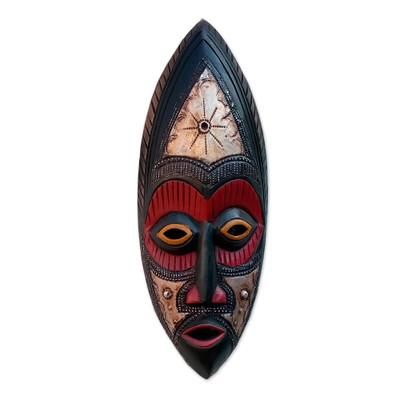 Akan wood mask, 'Star Deity'