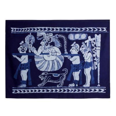 Ah Ppolom Merchant,'Batik Cotton Wall Hanging with Mayan Motifs from El Salvador'