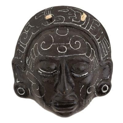 'Maya Night Voyage' - Handcrafted Maya Ceramic Decor Mask