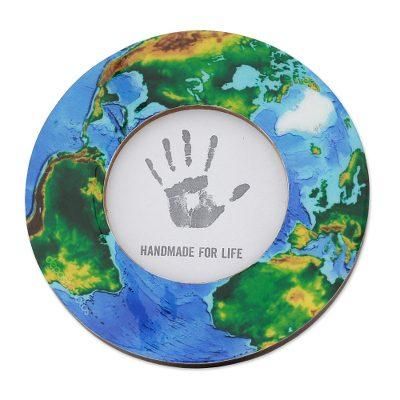 Planet Earth,'Laminated Wood Round Photo Frame of Planet Earth (4 Inch)'