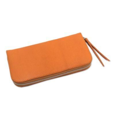 Polosan Sunrise,'Solid Leather Clutch in Sunrise Crafted in Bali'
