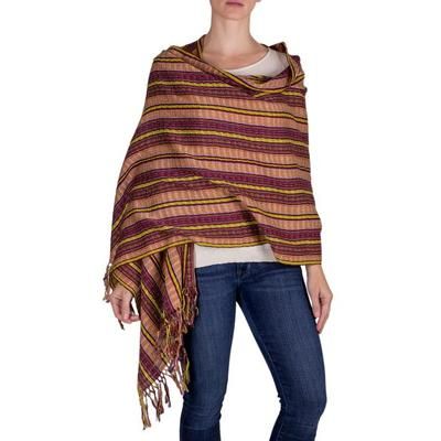 Cotton shawl, 'Valley in the Sun'