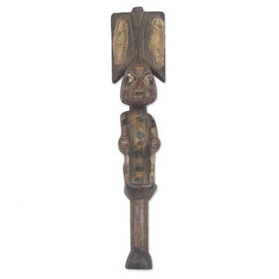 Male Shango,'Wood wall sculpture'