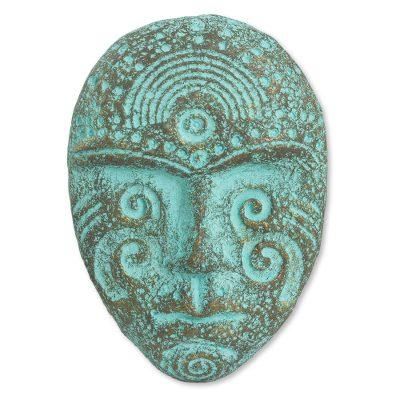 Face of Tradition I,'Tribal Style Handmade Recycled Paper Wall Mask from Thailand'