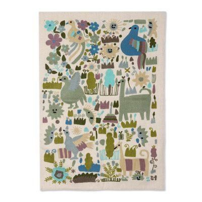 Together Again,'Chain-Stitched Wool and Cotton Wall Hanging'