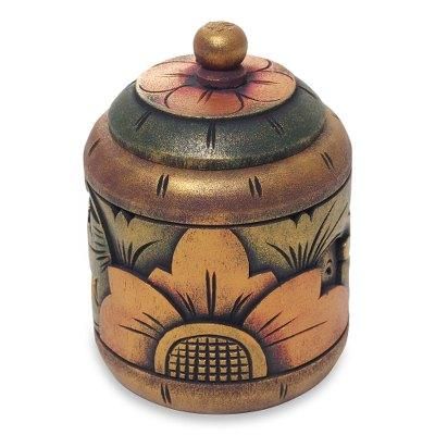 Decorative wood box, 'Garden Treasure'