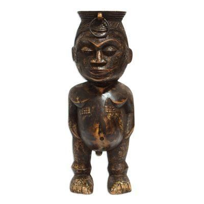 Divine Akiligo,'World Peace Project Wood Sculpture of Ghanaian God Akiligo'