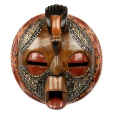 African wood mask, 'Bird of Happiness'