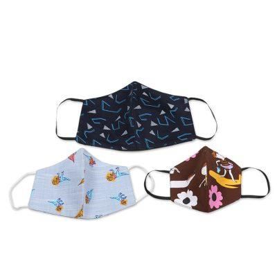 Young Ones,'Family Set of 3 Cotton Masks Family Pack Masks'