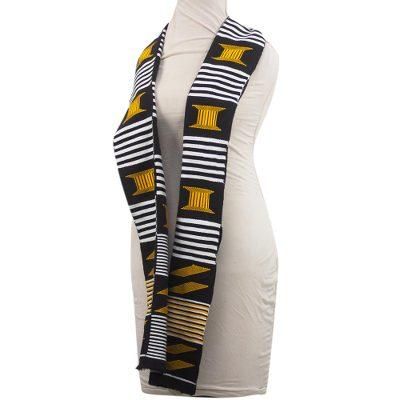 Seat of the King,'African Kente Cloth Cotton Fiazikpui Scarf (2 Strips)'