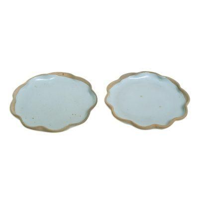 First Course,'Handmade Ceramic Salad Plates (Pair)'