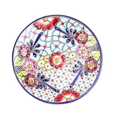 Colors of Mexico,'Multicolored Ceramic Salad Plates (Pair)'