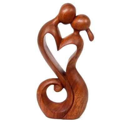 Everlasting Kiss I,'Romantic Suar Wood Sculpture'