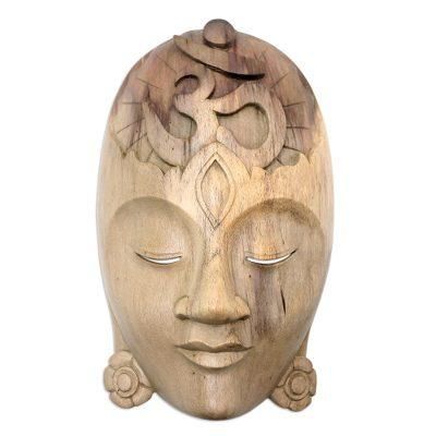 Dewi Danu,'Handcrafted Hibiscus Wood Mask'