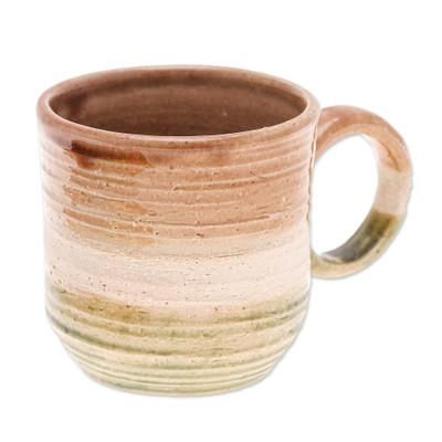 Natural Energies,'Warm-Toned Ceramic Mug Handcrafted in Thailand'