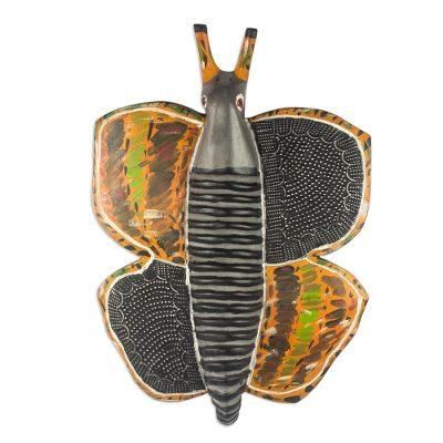 Beautiful Butterfly,'African Hand Carved Sese Wood Mask'