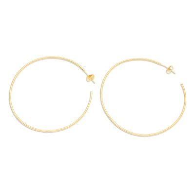 Through the Hoop,'Gold-Plated Half-Hoop Earrings from Bali'