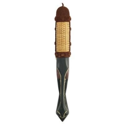 Saarkin Kofar Nasarawa,'Handmade Ofram Wood and Leather Mask'