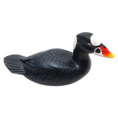 Surf Scoter,'Hand Made Suar Wood Duck Statuette'