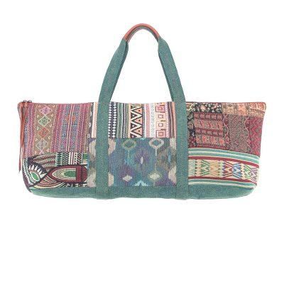 Nature Fit,'Leather Accented Cotton Blend Yoga Mat Bag'