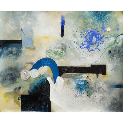 'The Dark Bridge' (2003) - Architectural Abstract Painting