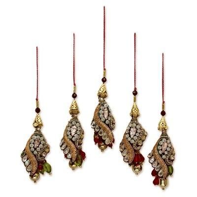 'Mughal Glam' (set of 5) - Hand Crafted Christmas Ornaments