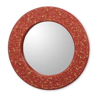 Wall mirror, 'Cape Coast Crimson'