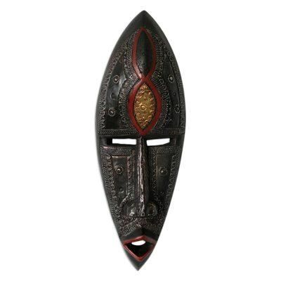 Ghanaian wood mask, 'A Man of Knowledge' - African Wood Mask