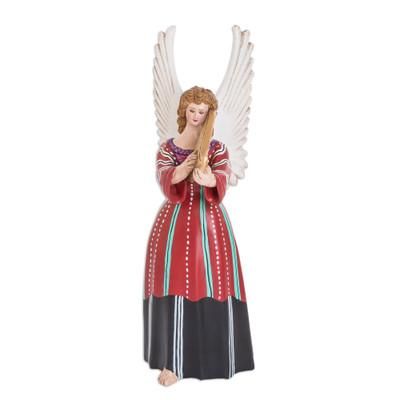 Solola,'Hand-Painted Angel-Themed Folk Art Ceramic Figurine'